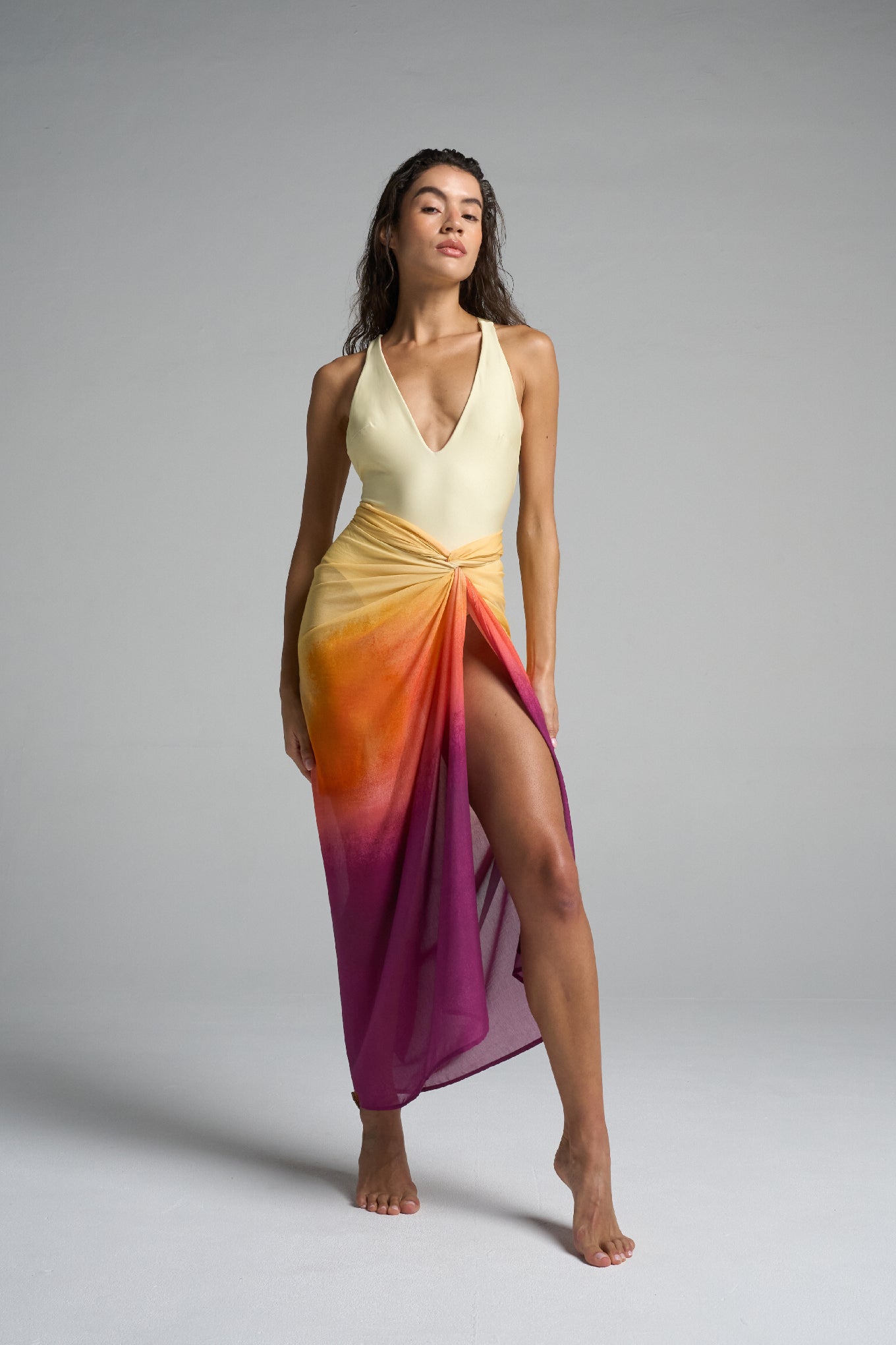 Sarong With Ties Sunset - shopsigal
