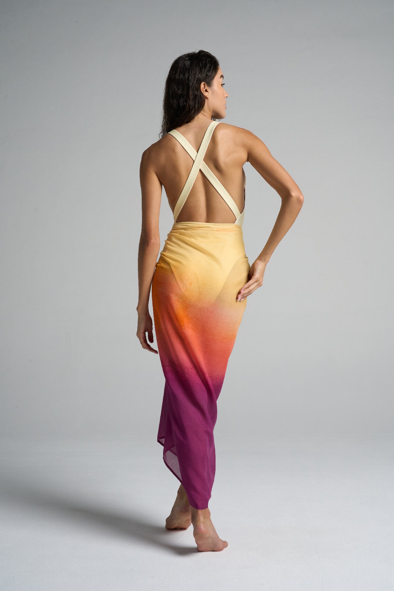 Sarong With Ties Sunset - shopsigal