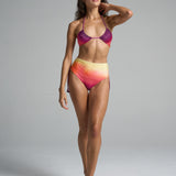 Reversible High Waisted Bikini Bottom Sunset - shopsigal