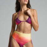 Reversible High Waisted Bikini Bottom Sunset - shopsigal