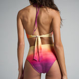 Reversible High Waisted Bikini Bottom Sunset - shopsigal