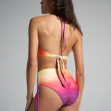Reversible High Waisted Bikini Bottom Sunset - shopsigal