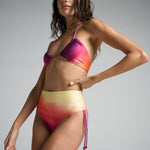 Reversible High Waisted Bikini Bottom Sunset - shopsigal
