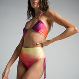 Reversible High Waisted Bikini Bottom Sunset - shopsigal
