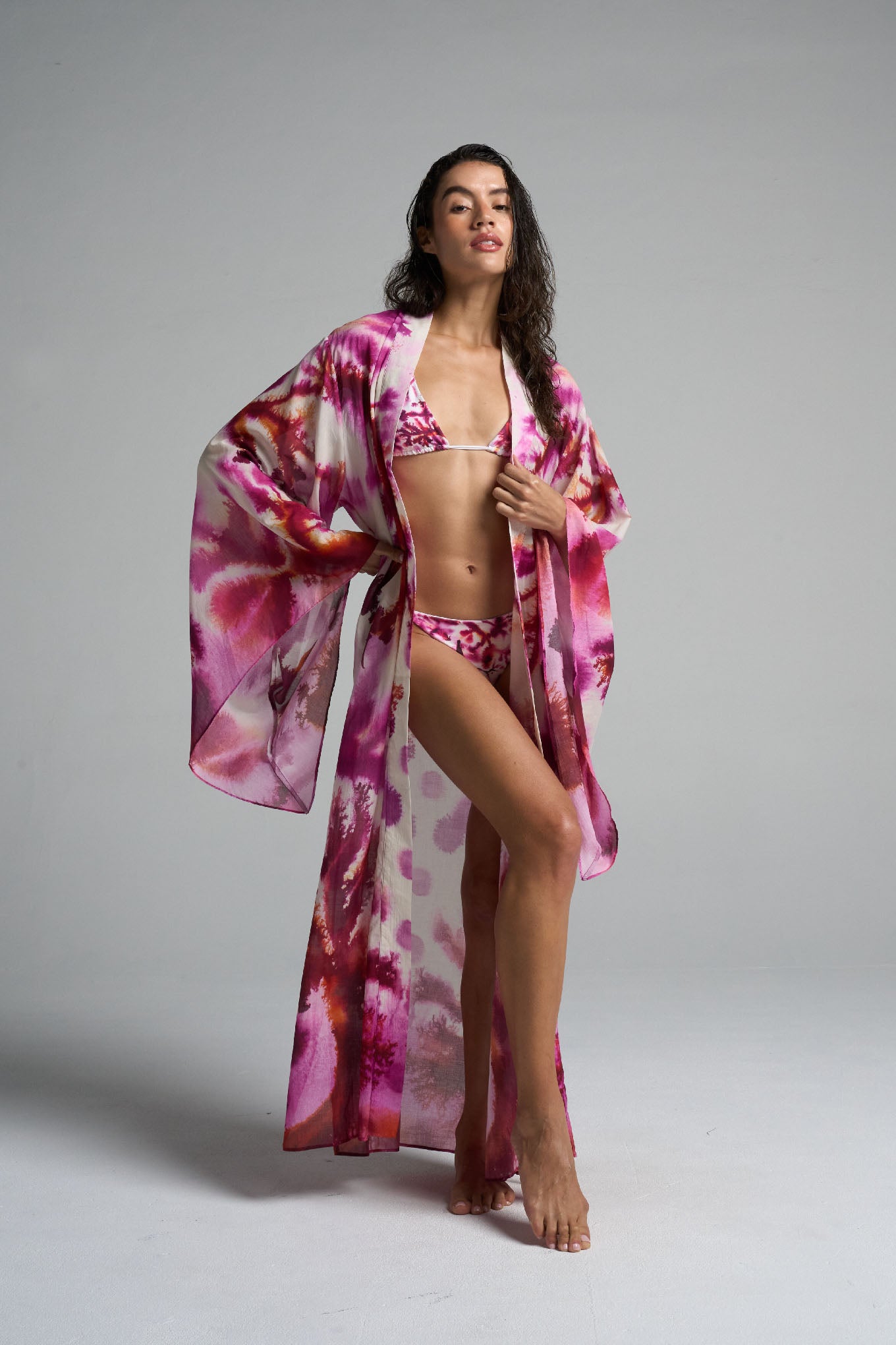 Bell Sleeve Kimono Algae - shopsigal