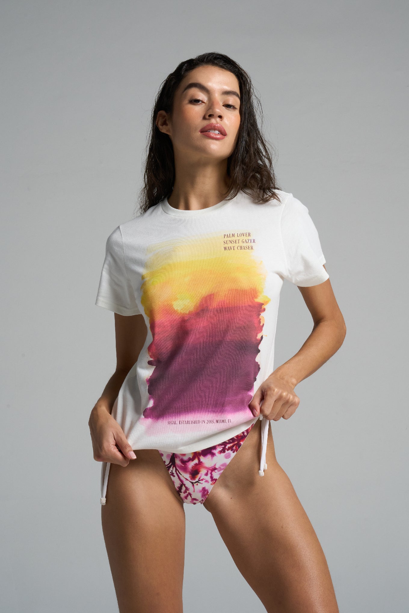 Graphic Tee: Sunset-White - shopsigal