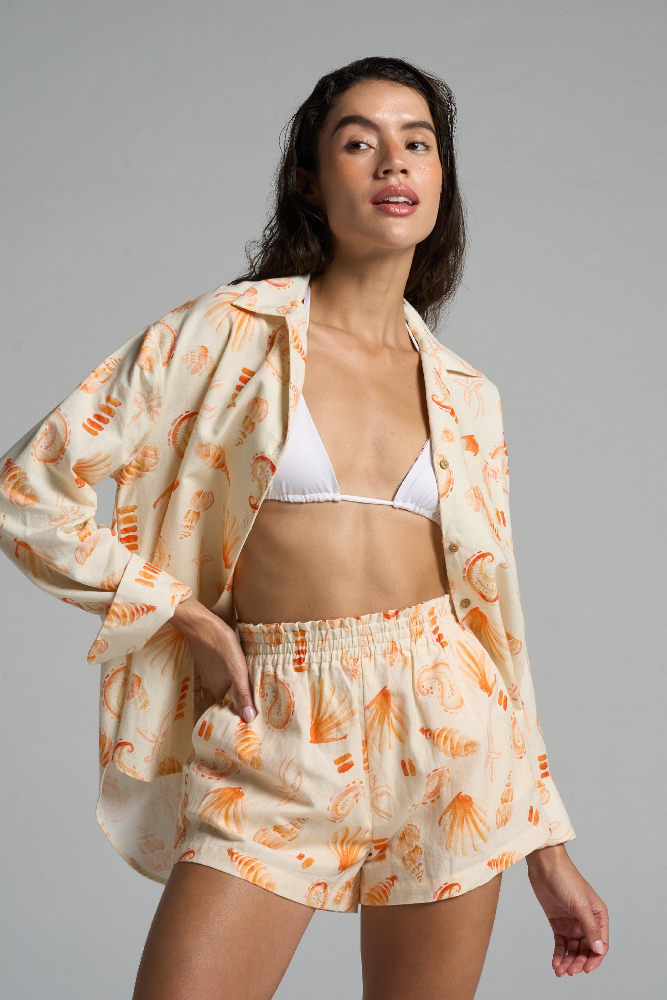 Everyday Shorts Paisley Peach - shopsigal