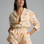 Long Sleeve Shirt Paisley Peach - shopsigal