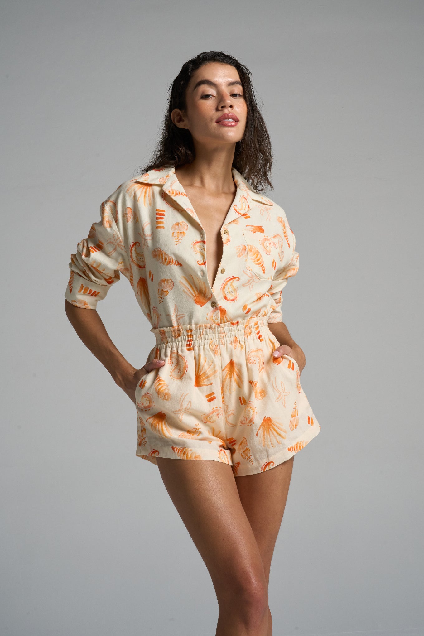 Everyday Shorts Paisley Peach - shopsigal