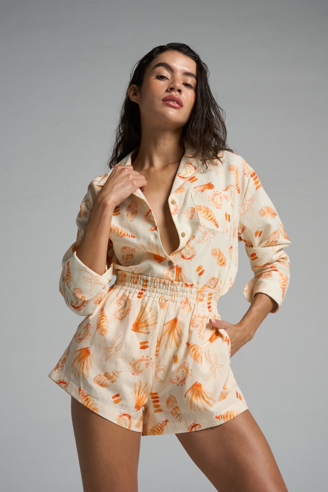 Everyday Shorts Paisley Peach - shopsigal