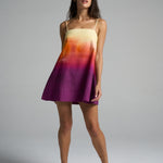 Mini Strappy Trapeze Dress Sunset - shopsigal
