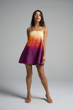 Mini Strappy Trapeze Dress Sunset - shopsigal