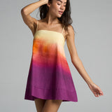 Mini Strappy Trapeze Dress Sunset - shopsigal