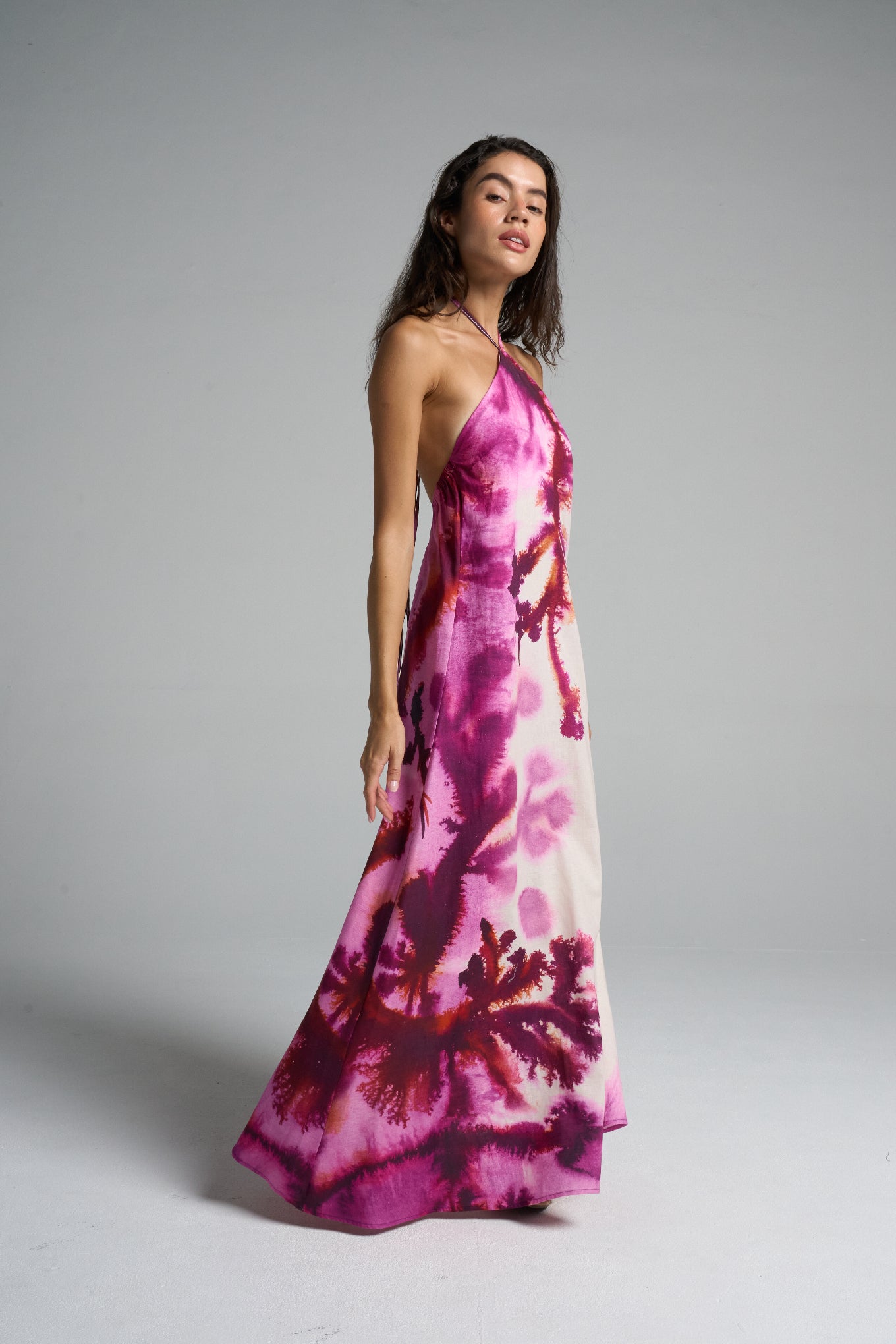 Maxi Halter Dress Algae - shopsigal