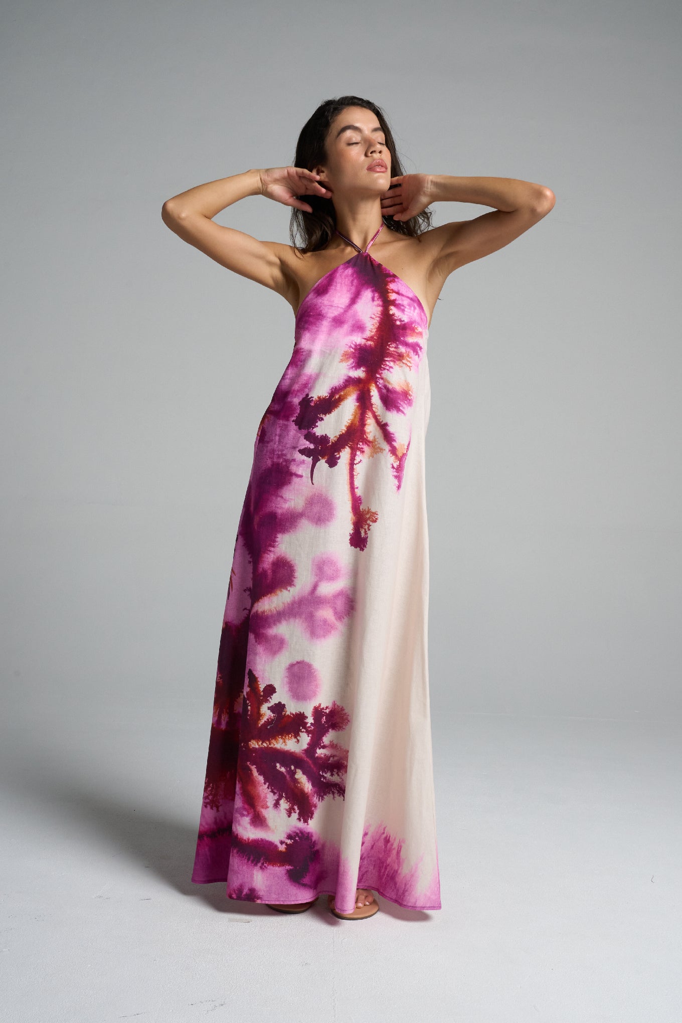 Maxi Halter Dress Algae - shopsigal