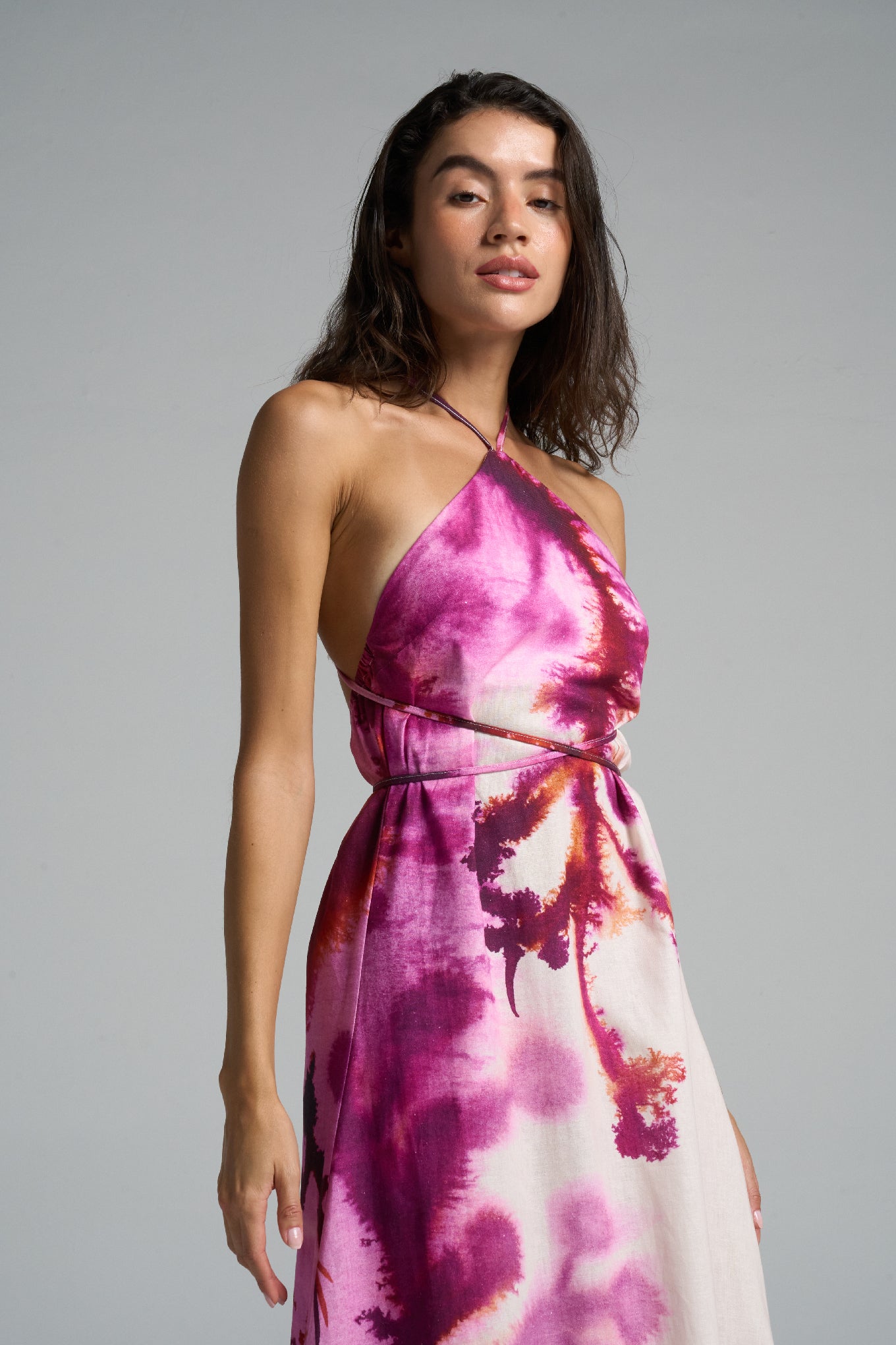 Maxi Halter Dress Algae - shopsigal