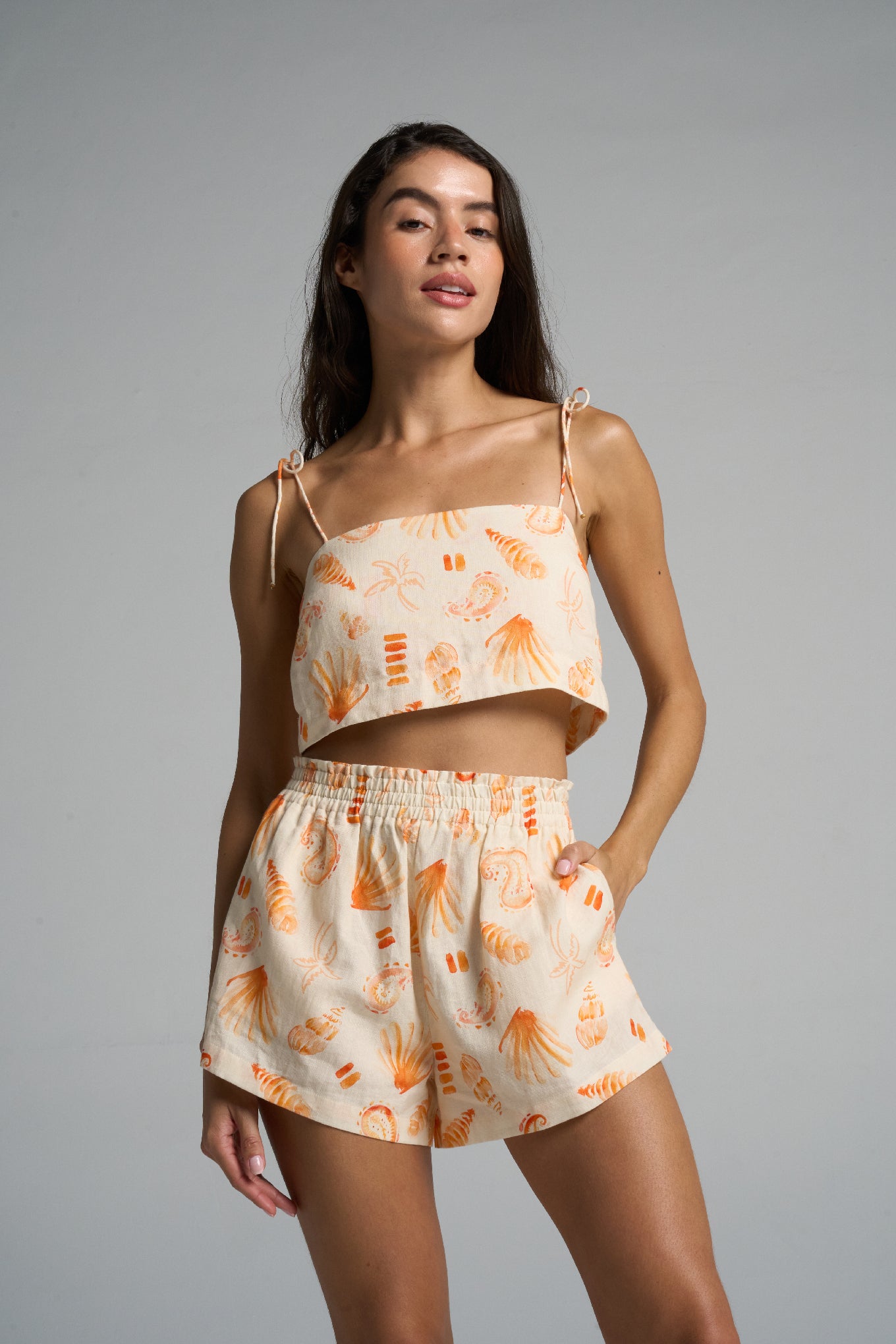 Everyday Shorts Paisley Peach - shopsigal