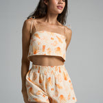 Tie Crop Top Paisley Peach - shopsigal