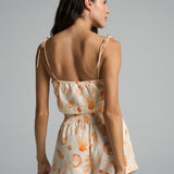 Tie Crop Top Paisley Peach - shopsigal