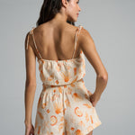 Tie Crop Top Paisley Peach - shopsigal