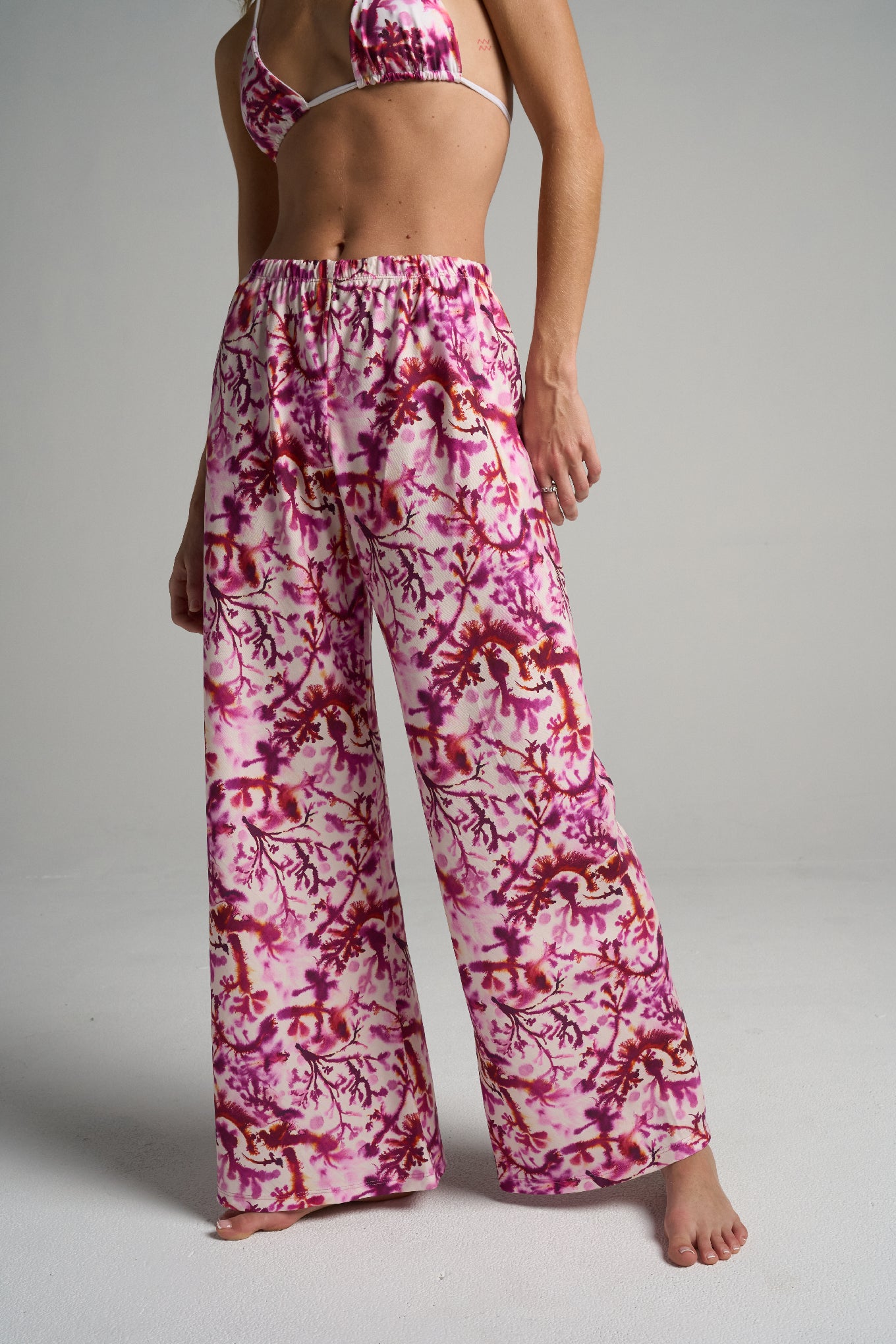 Slim Flared Pants Algae - shopsigal