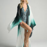 Bell Sleeve Kimono Green Ink - shopsigal