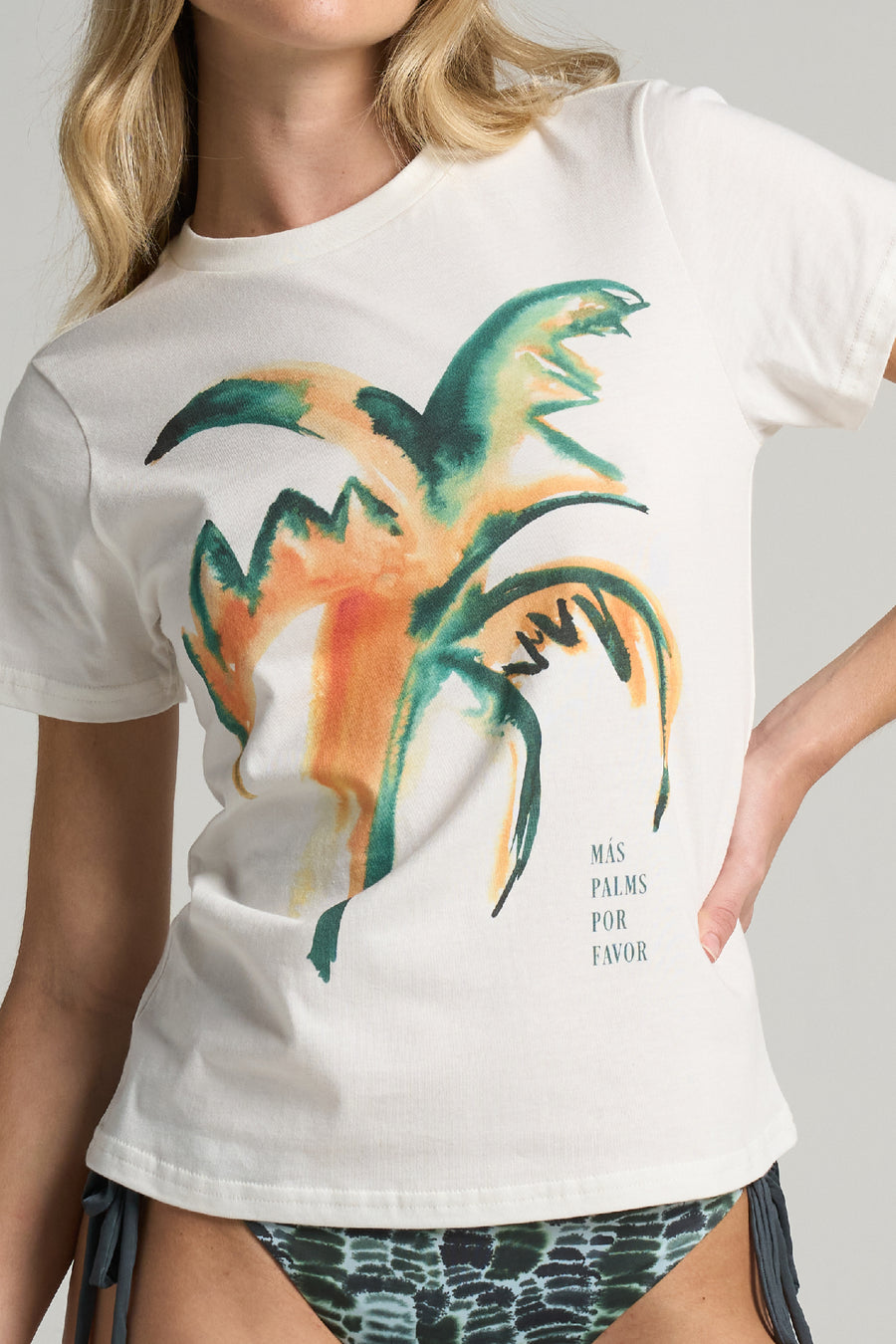 Graphic Tee: Mas Palms-White - shopsigal