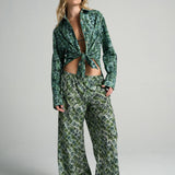 Slim Flared Pants Croco - shopsigal