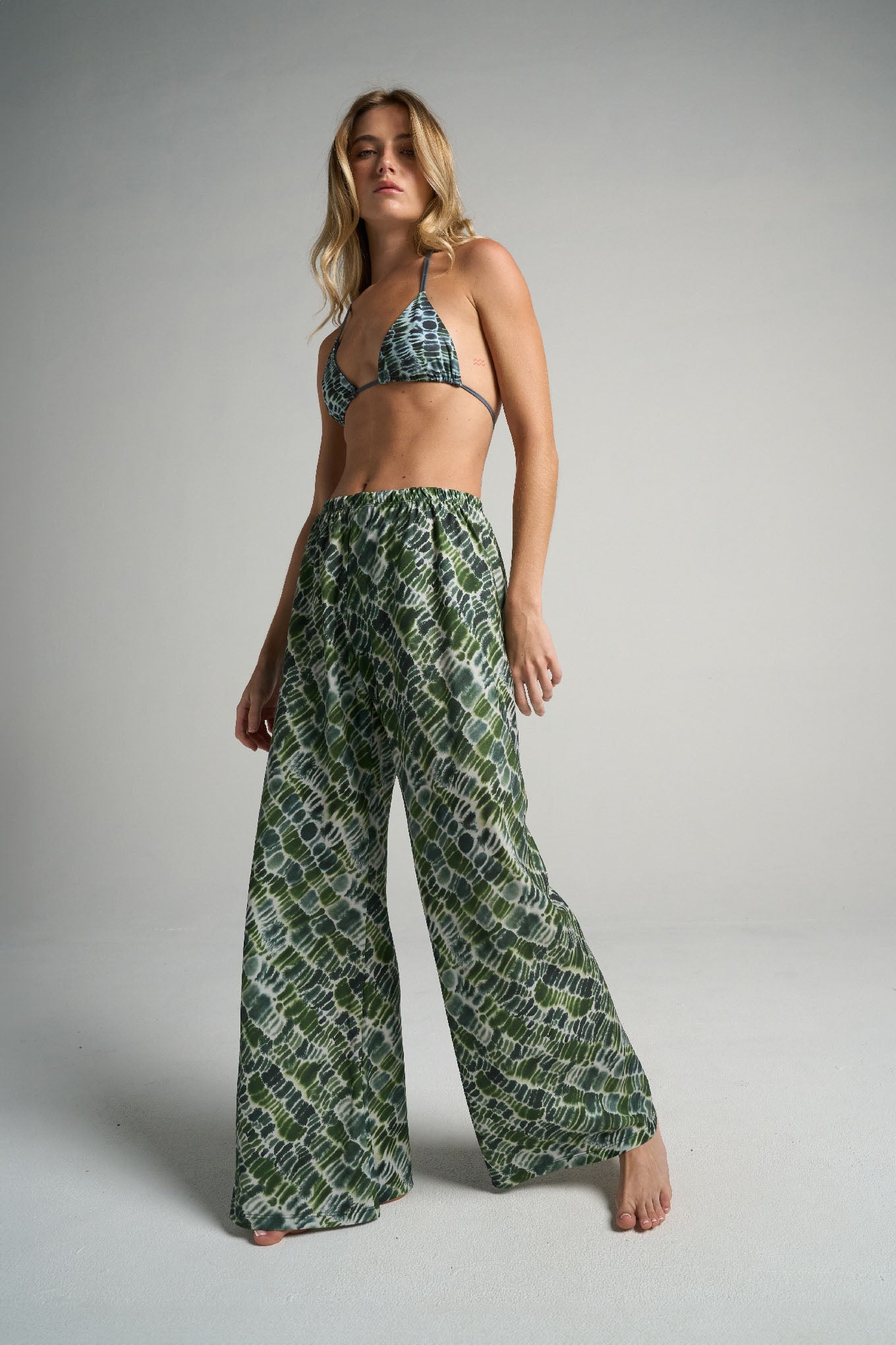 Slim Flared Pants Croco - shopsigal