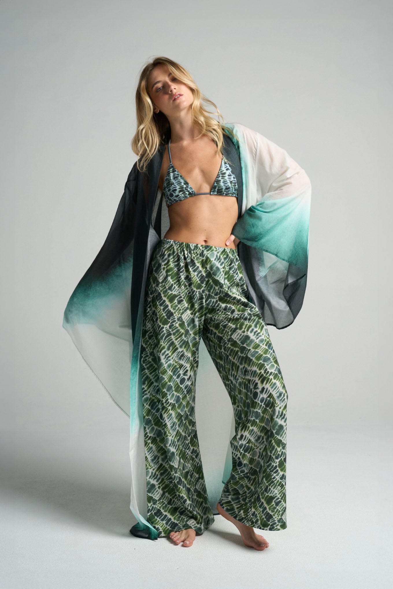 Slim Flared Pants Croco - shopsigal