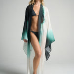 Bell Sleeve Kimono Green Ink - shopsigal