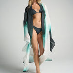 Bell Sleeve Kimono Green Ink - shopsigal