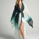 Bell Sleeve Kimono Green Ink - shopsigal