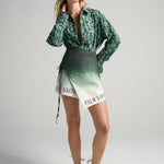 Mini Wrap Skirt Green Ink - shopsigal