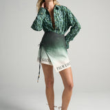 Mini Wrap Skirt Green Ink - shopsigal