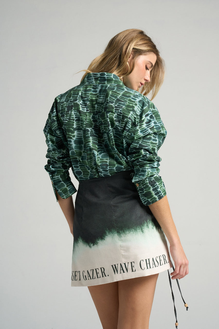 Mini Wrap Skirt Green Ink - shopsigal