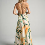 Maxi Halter Dress Retro Palm - shopsigal