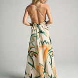 Maxi Halter Dress Retro Palm - shopsigal