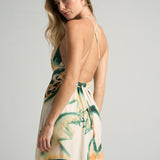 Maxi Halter Dress Retro Palm - shopsigal
