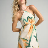Maxi Halter Dress Retro Palm - shopsigal