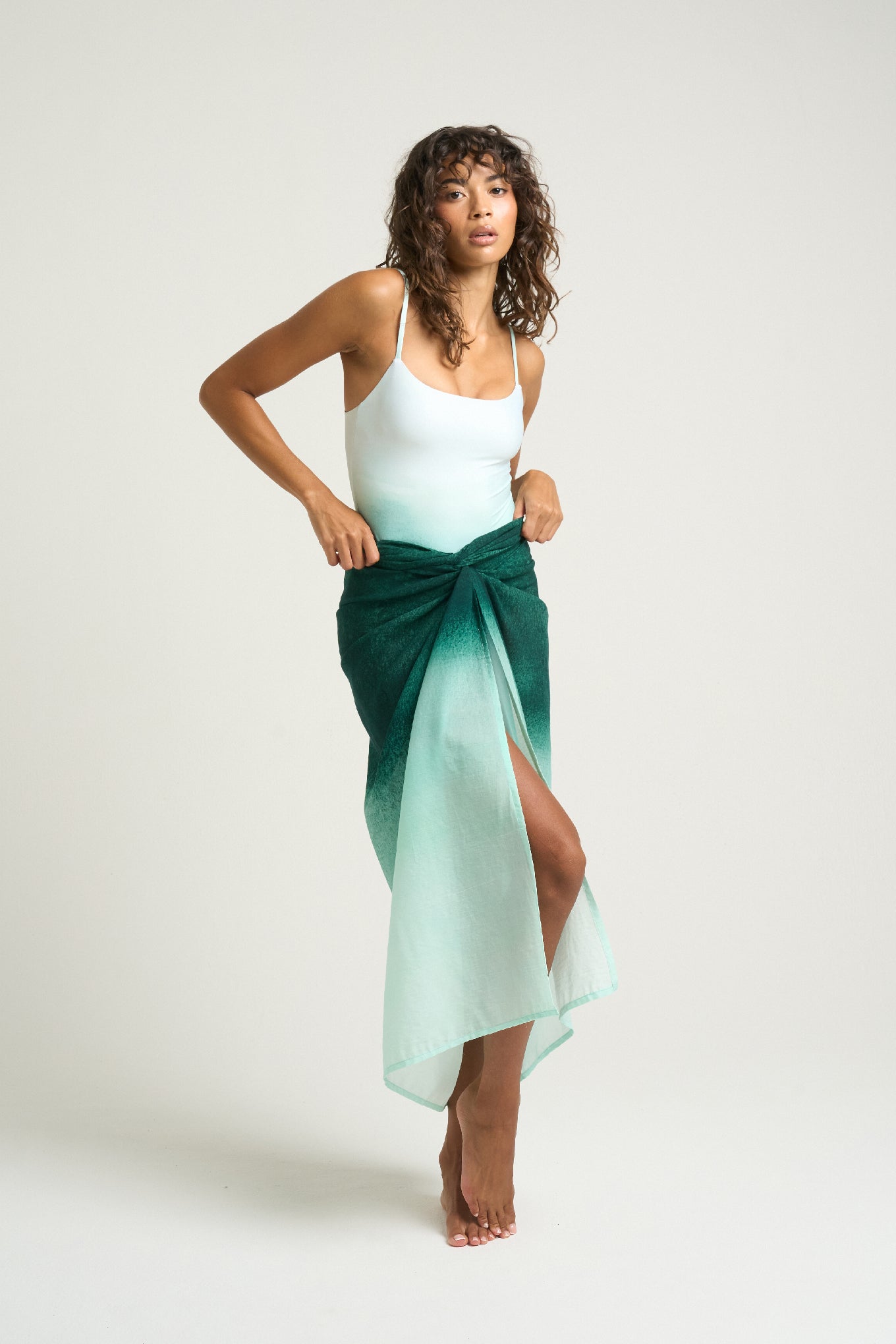 Sarong With Ties Mist - shopsigal