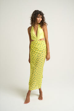 Sarong With Ties Cactus Yellow - shopsigal