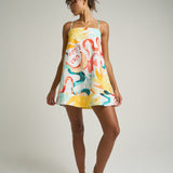 Mini Strappy Trapeze Dress Sol - shopsigal