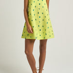 Mini Strappy Trapeze Dress Cactus Yellow - shopsigal