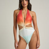 Knot One Piece Swimsuit Earth - shopsigal