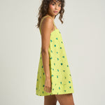 Mini Strappy Trapeze Dress Cactus Yellow - shopsigal