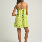 Mini Strappy Trapeze Dress Cactus Yellow - shopsigal