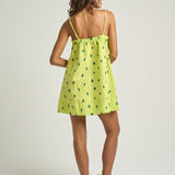 Mini Strappy Trapeze Dress Cactus Yellow - shopsigal