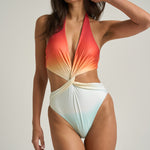 Knot One Piece Swimsuit Earth - shopsigal