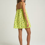 Mini Strappy Trapeze Dress Cactus Yellow - shopsigal